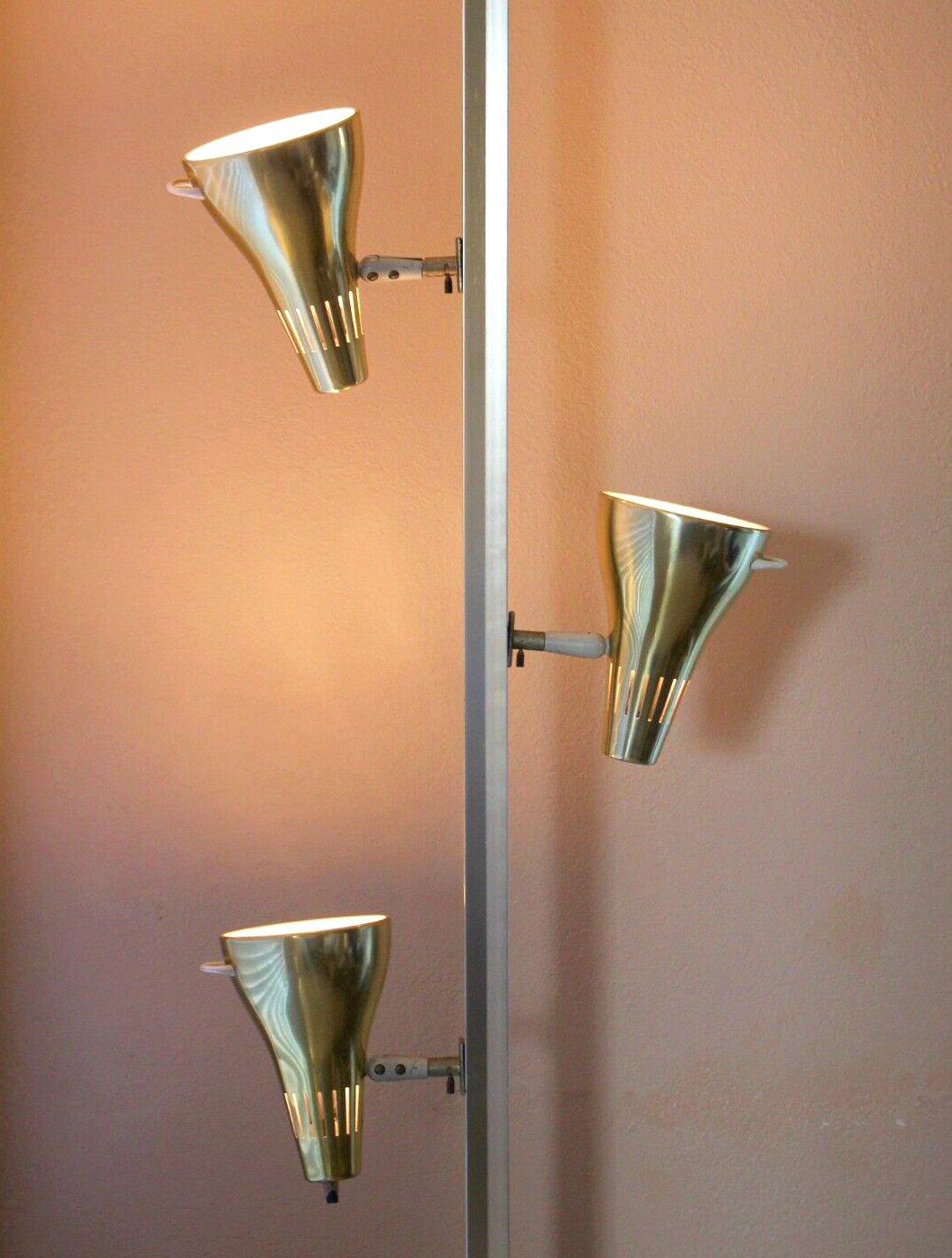 Americano Lampada a stelo a tensione Lightolier Lytespan! Mid Century Modern 1950 Gerald Thurston in vendita