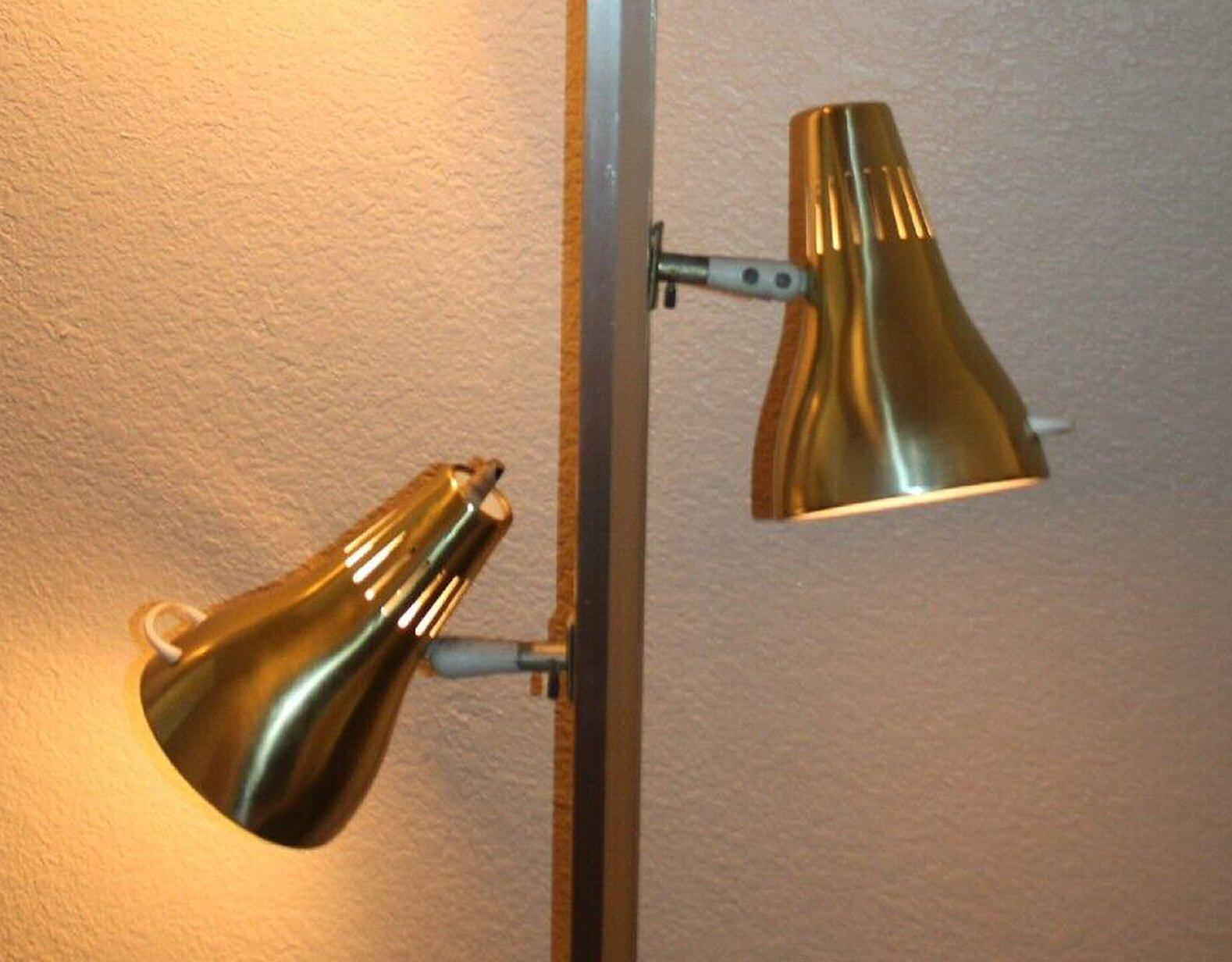 Métal Lampe à tension Lytespan de Lightolier Mid Century Modern 1950s Gerald Thurston en vente