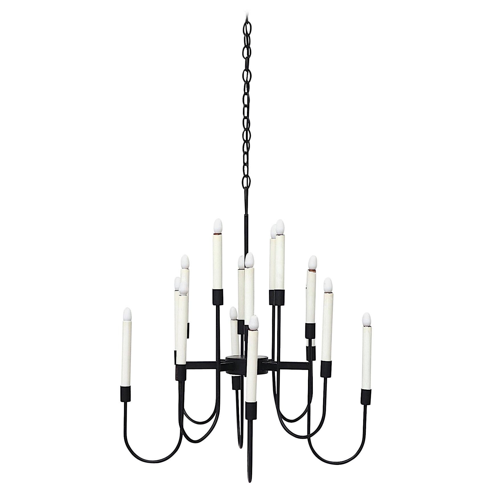 Lightolier Mid-century 16-Arm Chandelier