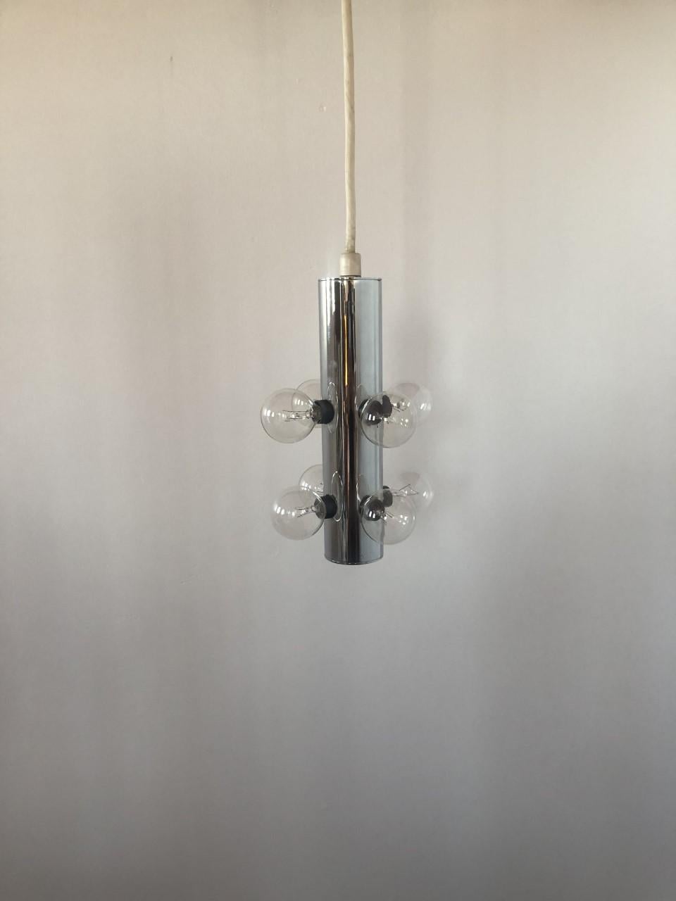 Mid-Century Modern Lightolier Midcentury Atomic Pendant Light For Sale
