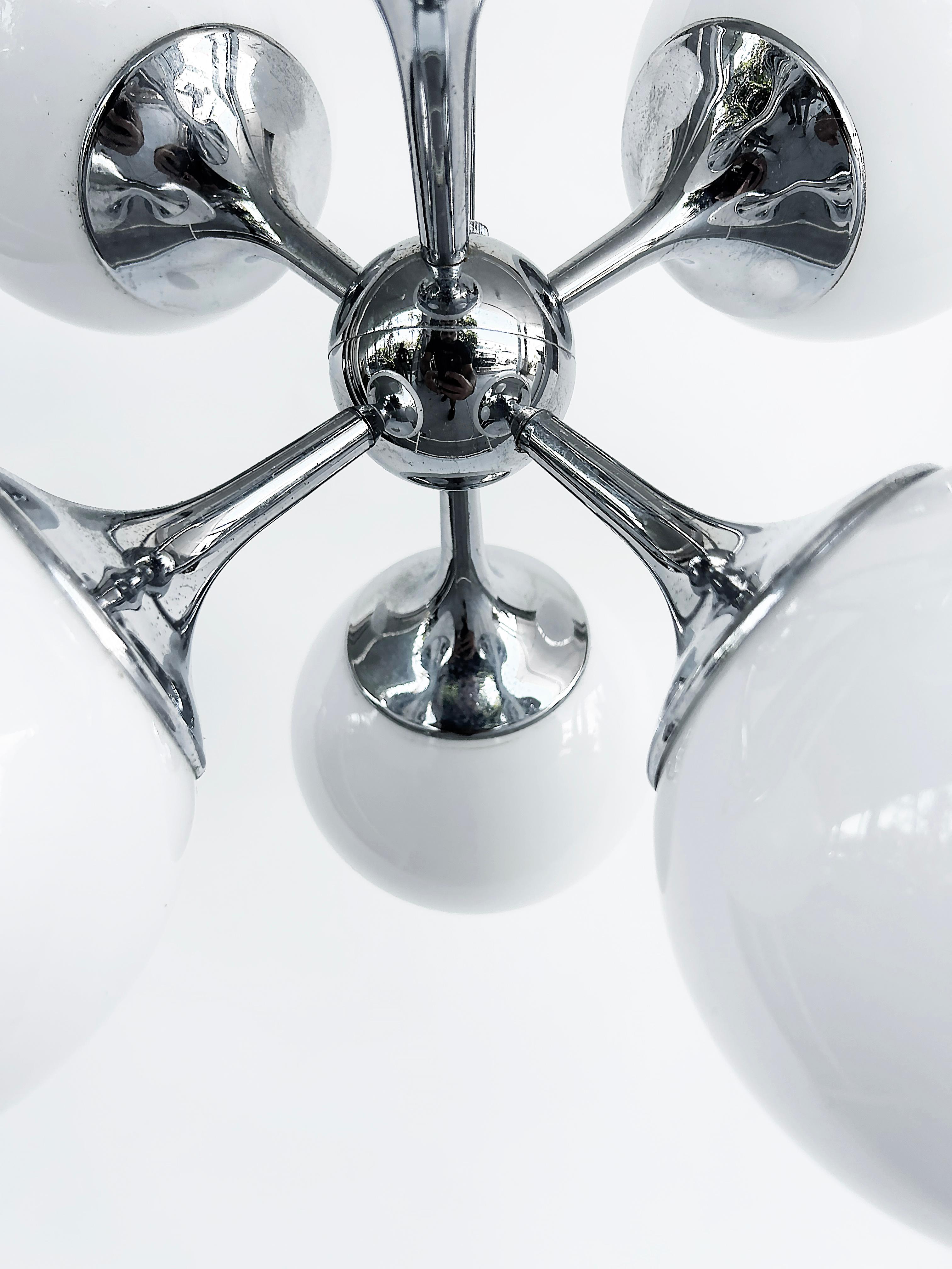 Lightolier Lampadario a sospensione Atomic Sputnik di metà secolo in vendita 2