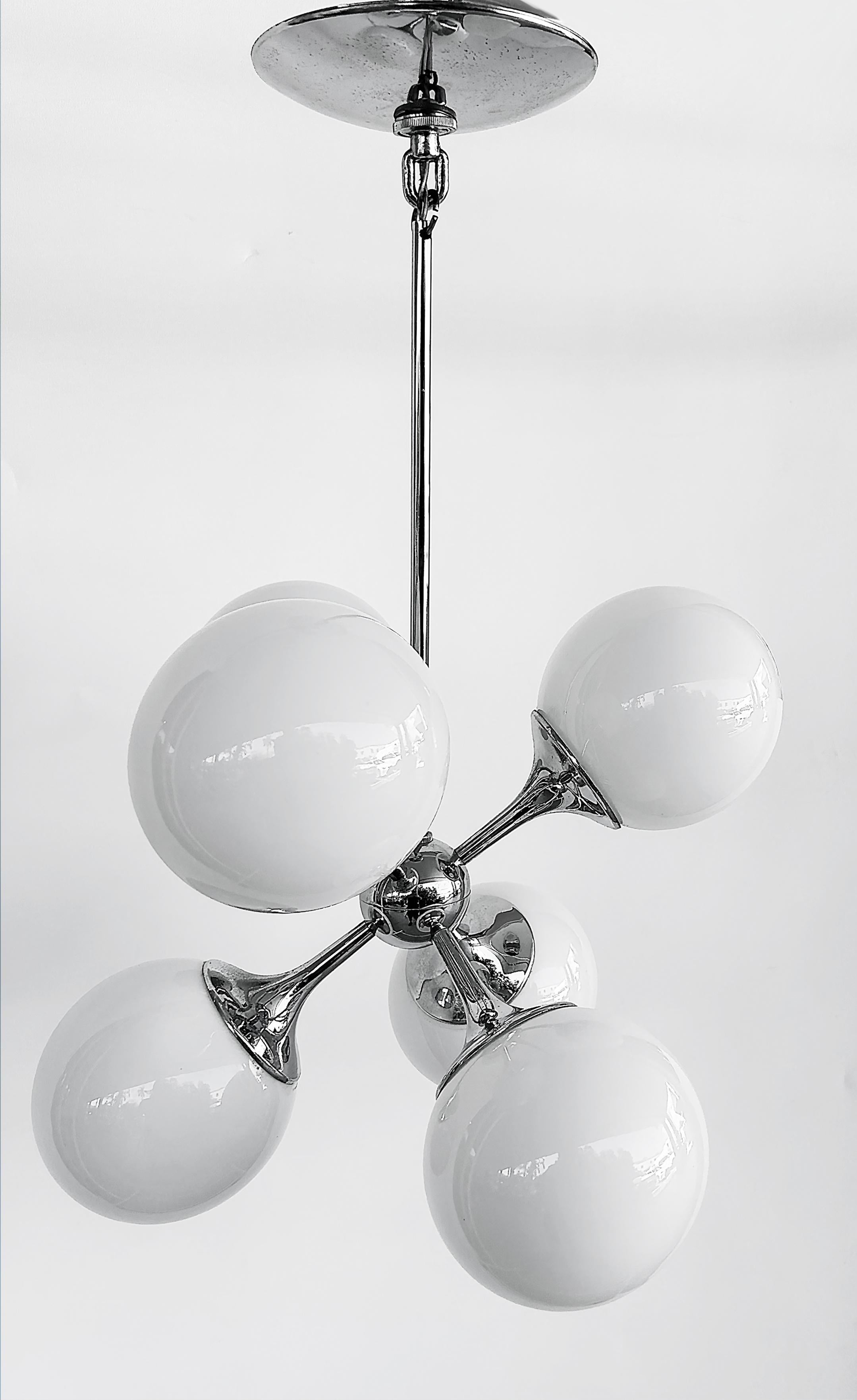 Mid-Century moderno Lightolier Lampadario a sospensione Atomic Sputnik di metà secolo in vendita