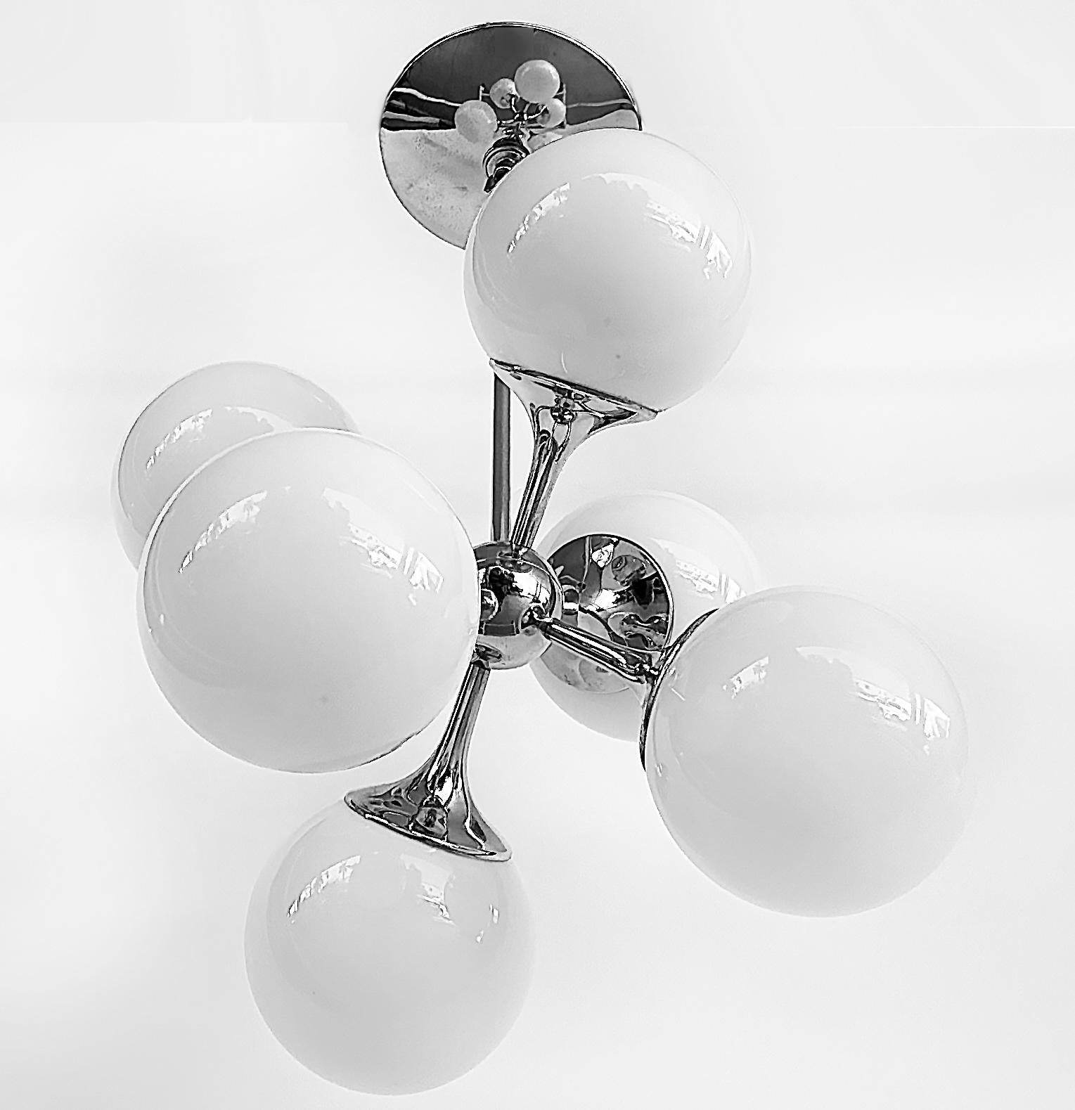 Metallo Lightolier Lampadario a sospensione Atomic Sputnik di metà secolo in vendita