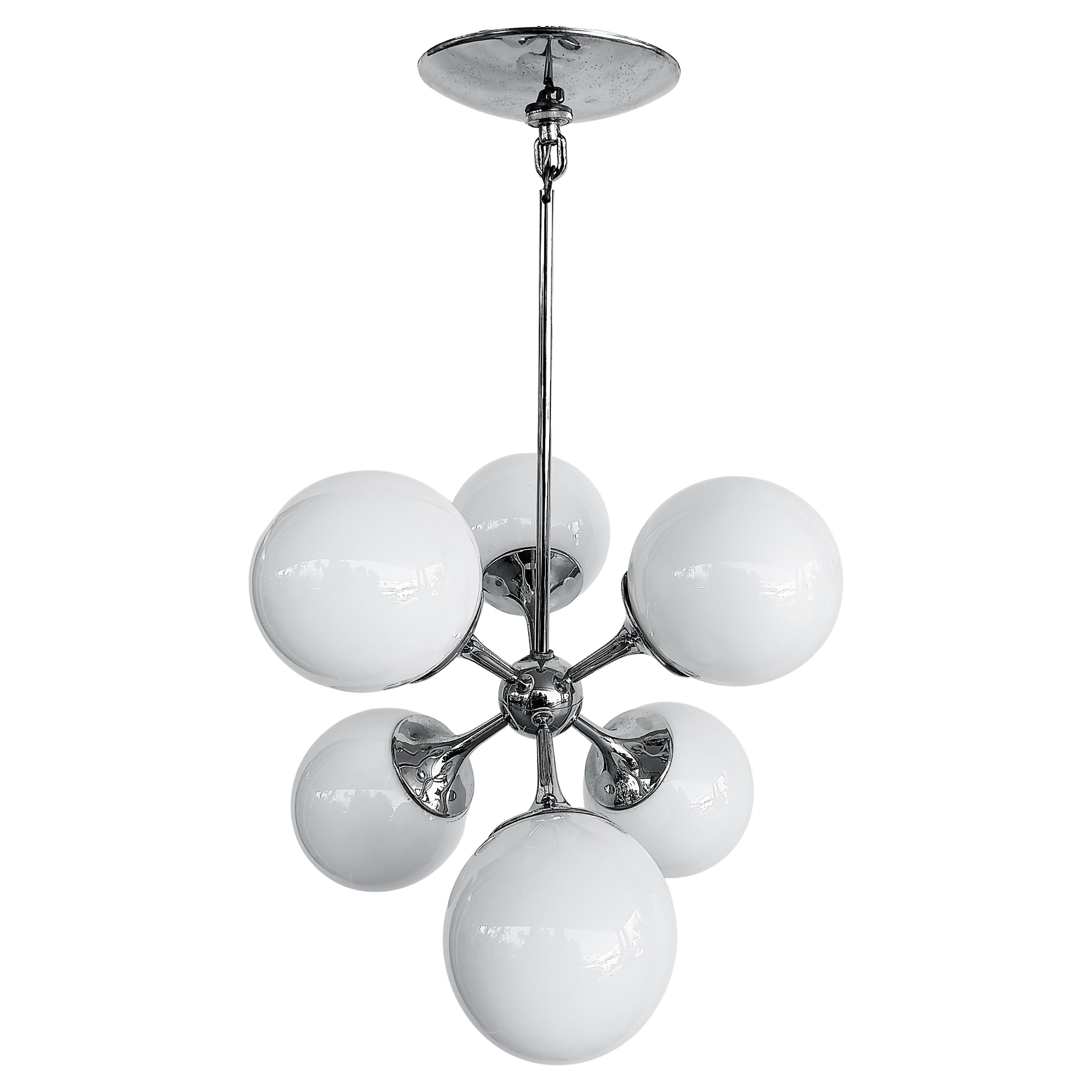 Lightolier Mid-century Atomic Sputnik Pendant Chandelier