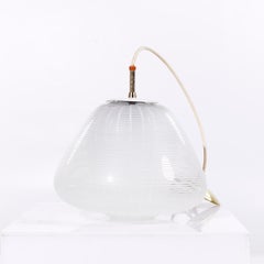 Lightolier Mid Century Glass Pendant Light