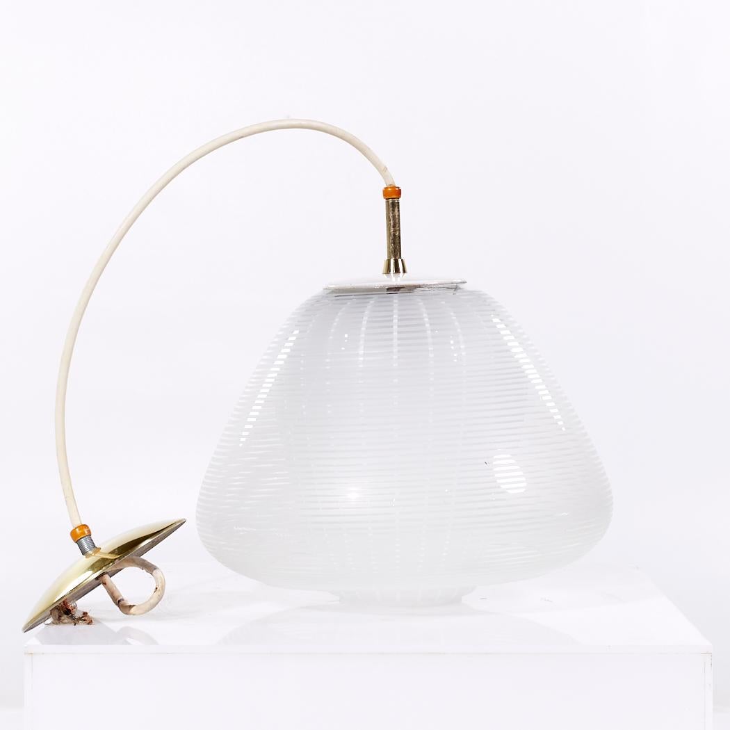 Americano Lightolier - Lampada a sospensione in vetro del Medioevo in vendita