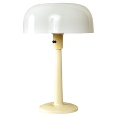Lightolier Mid-Century Modern White Mushroom Table Lamp