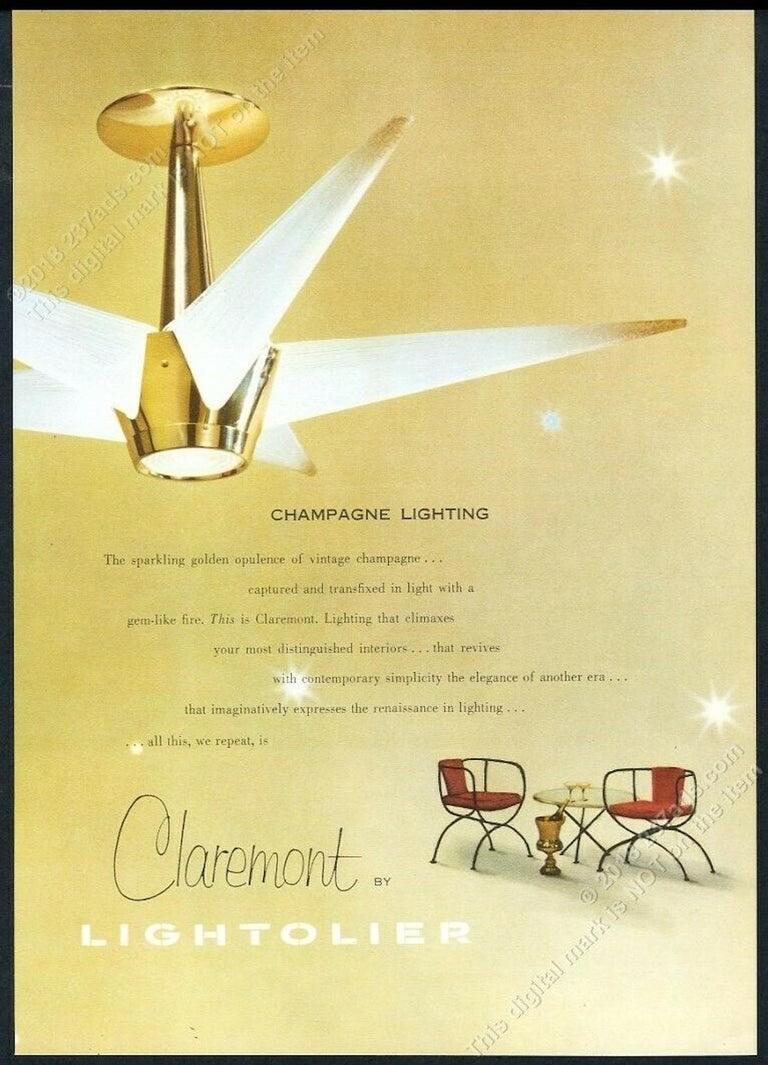 Lightolier Star Claremont Five Arm Ceiling Light by Carl Moser For Sale 3