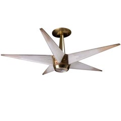 Lightolier Star Claremont Five Arm Ceiling Light by Carl Moser