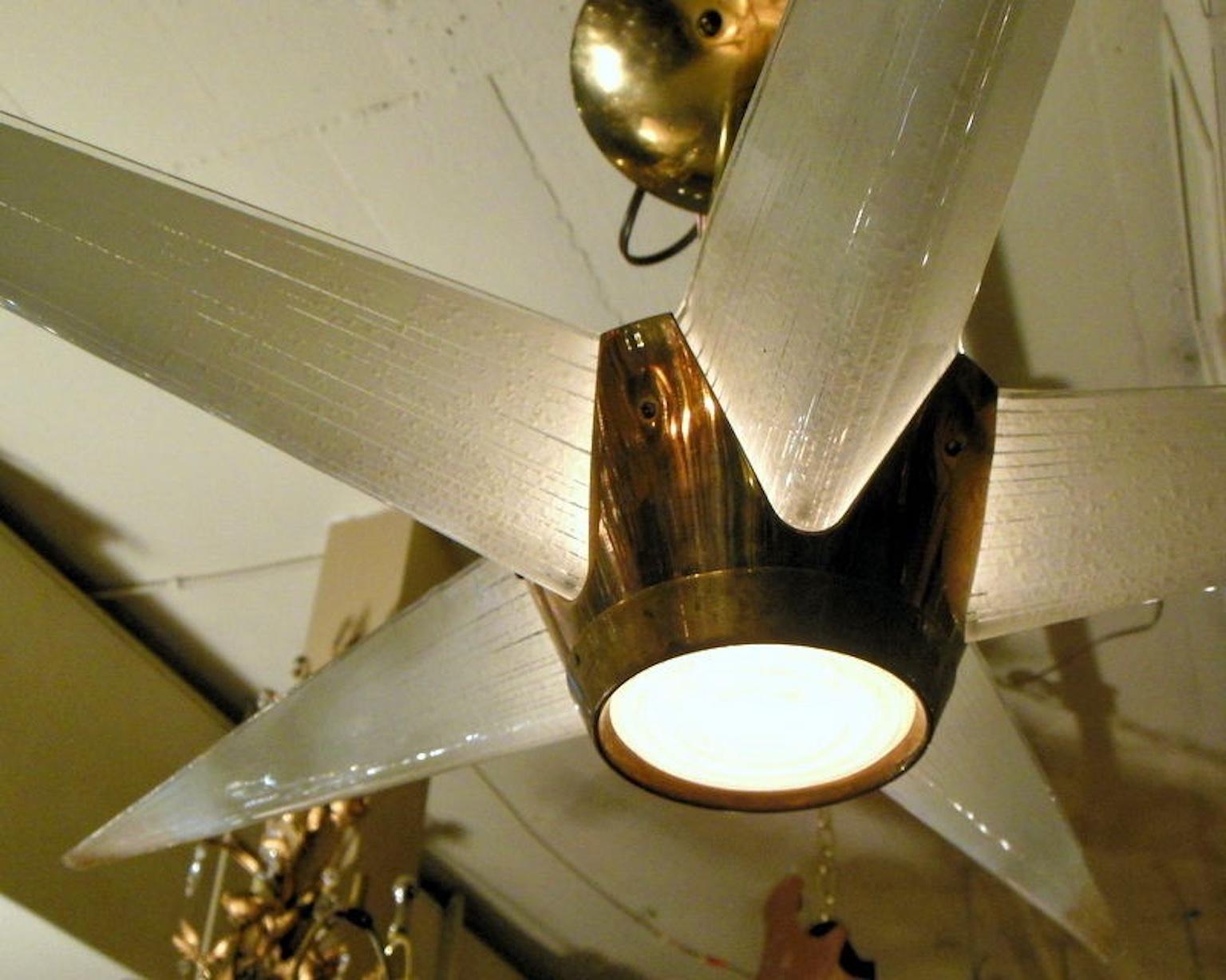Mid-20th Century Lightolier Star Claremont Five Arm Ceiling Light by Carl Moser For Sale
