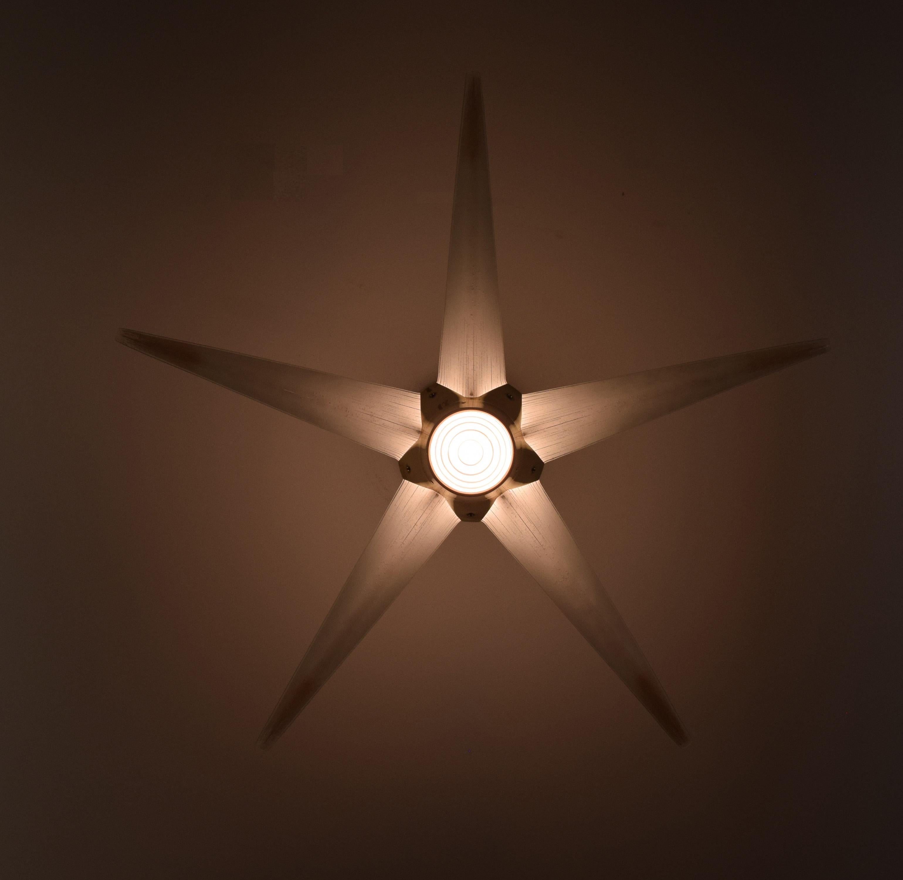 Mid-20th Century Lightolier Starburst Chandelier
