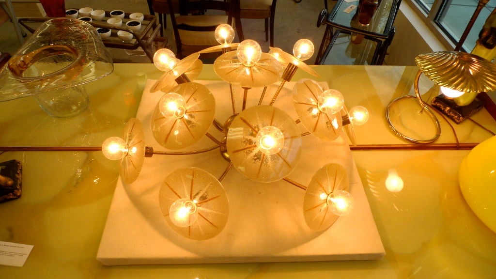 Lightolier Sunburst Flushmount Ceiling or Wall Light For Sale 5