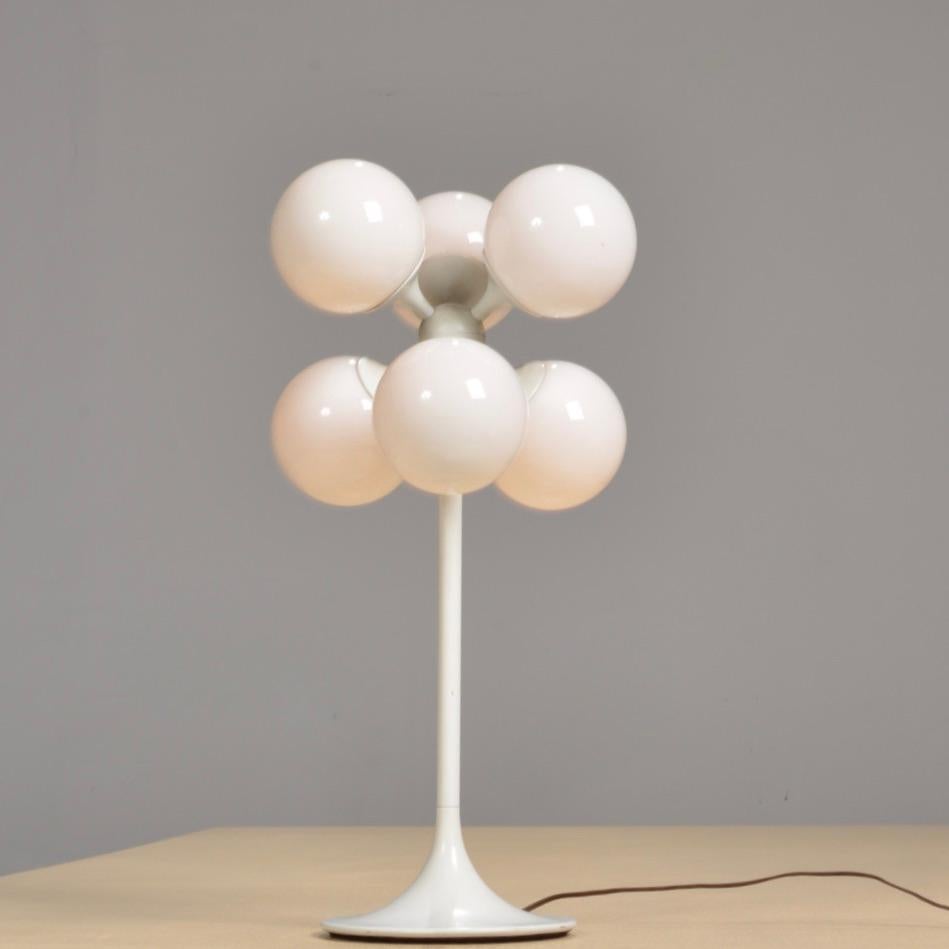Lightolier White Globe Table Lamp 4