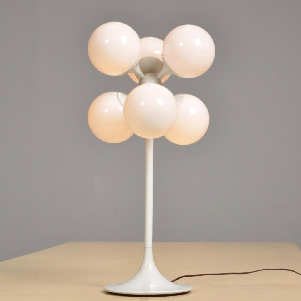 Lightolier White Globe Table Lamp 6