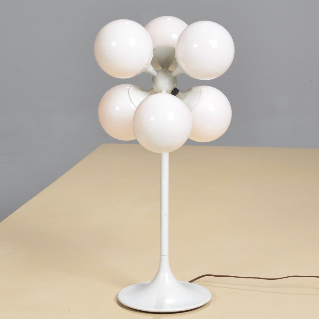Lightolier White Globe Table Lamp 8