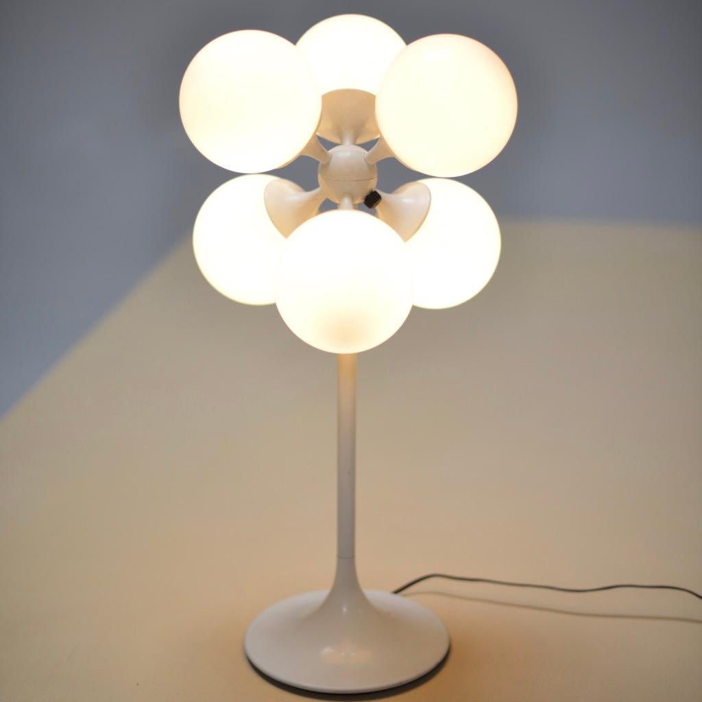 Lightolier White Globe Table Lamp 9