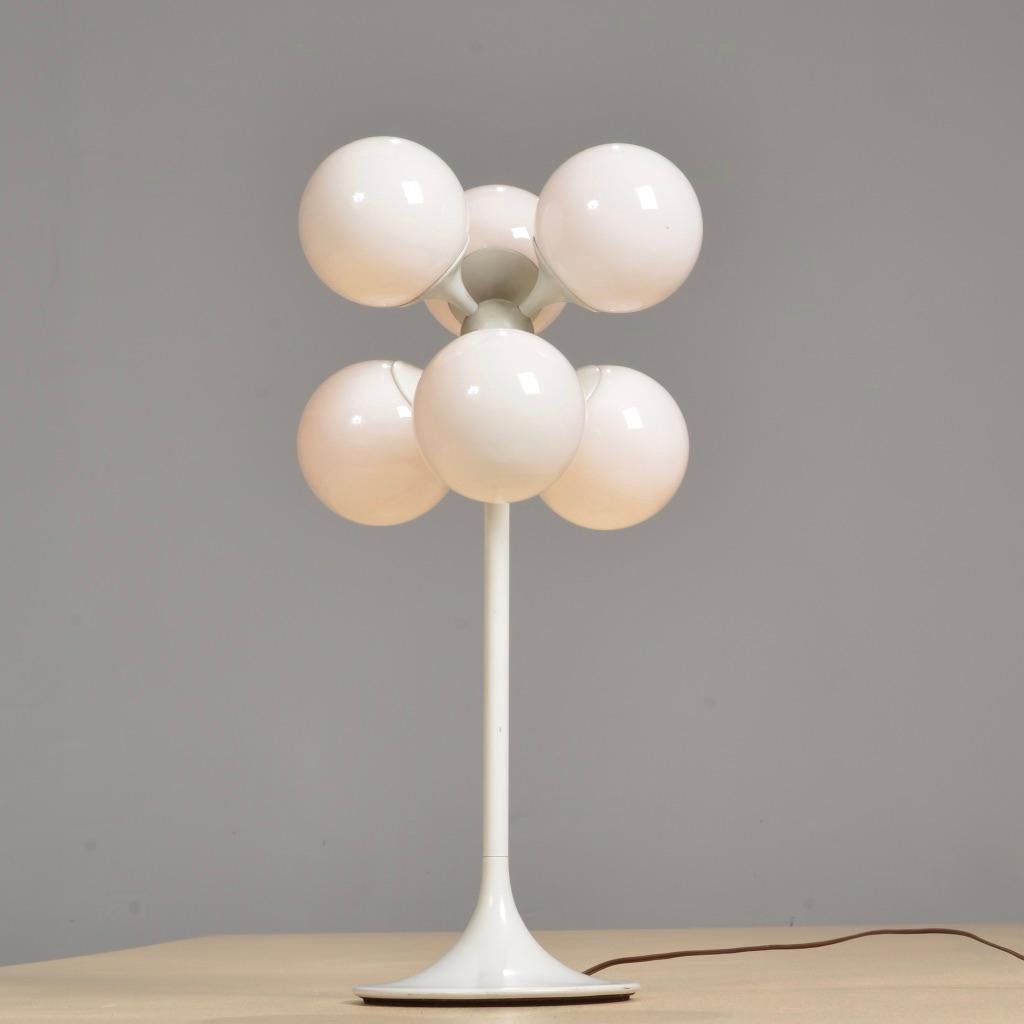 Lightolier White Globe Table Lamp 10