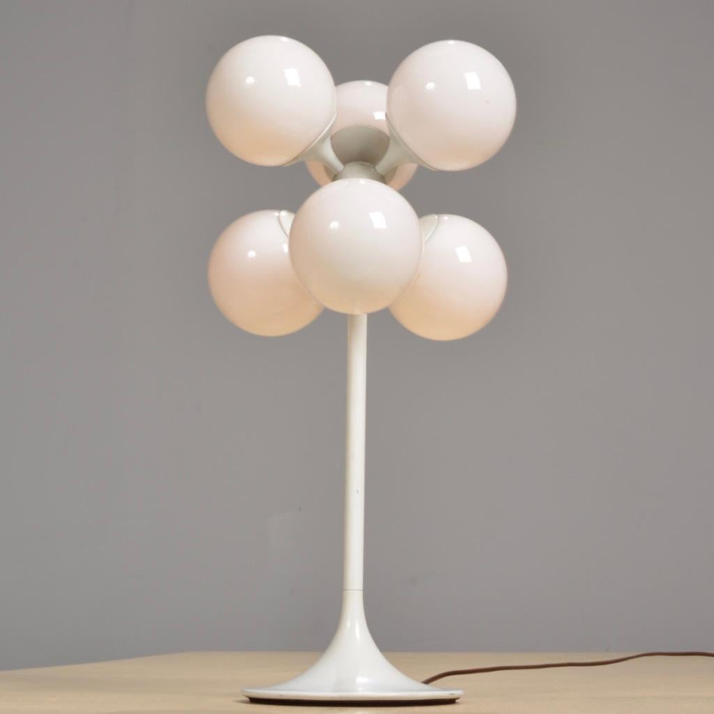 Lightolier White Globe Table Lamp 11