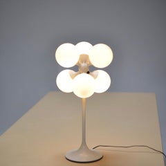 Lightolier White Globe Table Lamp