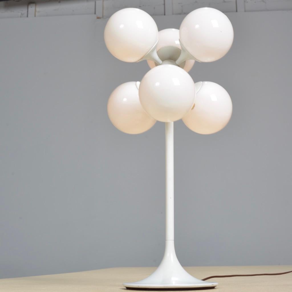 Lightolier White Globe Table Lamp 1