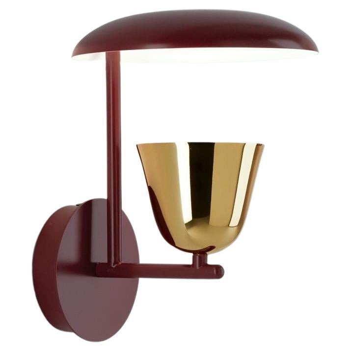Lightolight Un'applique da parete in rosso con coppa lucida dorata di Jaime Hayon 2016 in vendita