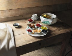 Lightscape by Ruth Gurvich and Nymphenburg Porcelain - Hand painted fruit bowl