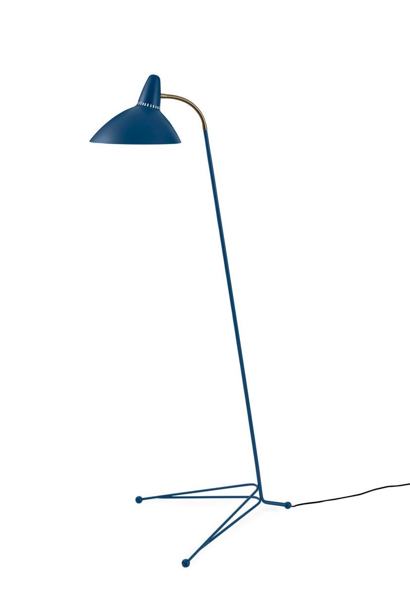 Lightsome Azure Blue Floor Lamp by Warm Nordic
Dimensions: D45 x W47 x H132 cm
Material: Lacquered steel, Solid brass
Weight: 2 kg
Also available in different colours. Please contact us.

A floor lamp with an elegantly shaped, wide shade by