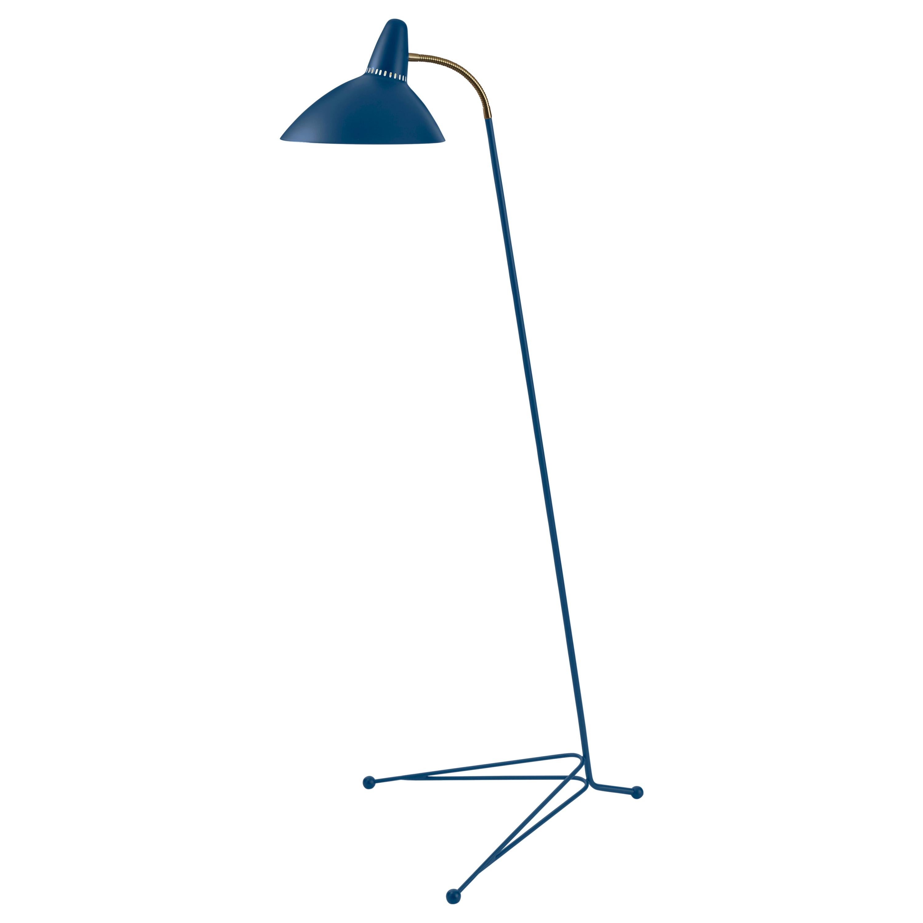 For Sale: Blue (Azure Blue) Lightsome Floor Lamp, by Svend Aage Holm Sorensen from Warm Nordic