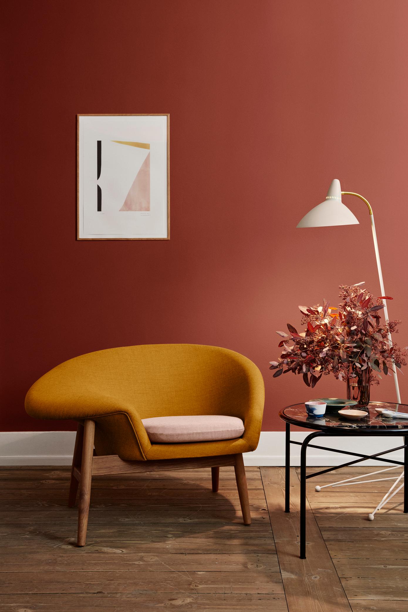 Laiton Lightsome Lampadaire jaune miel par Warm Nordic en vente