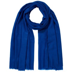 Lightweight 100% Cashmere Shawl in Blue 