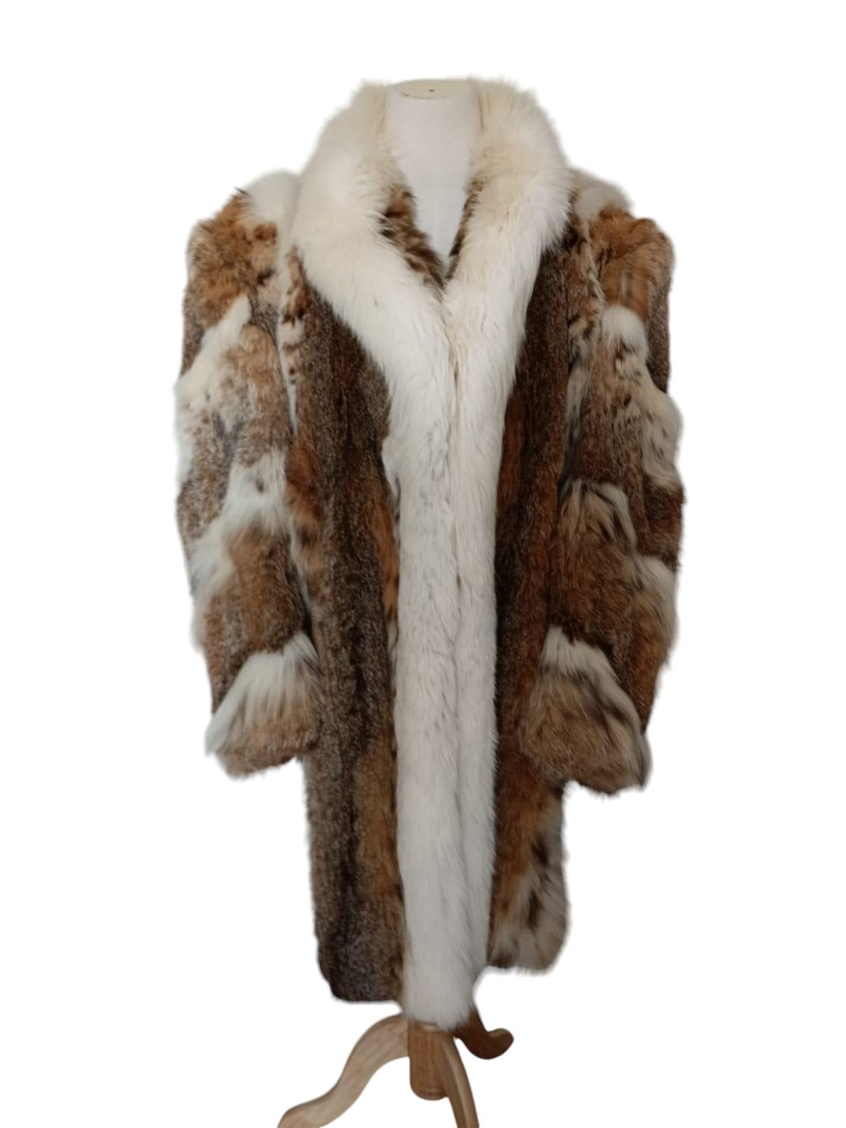 lightweight lynx fur coat size 12 L 1