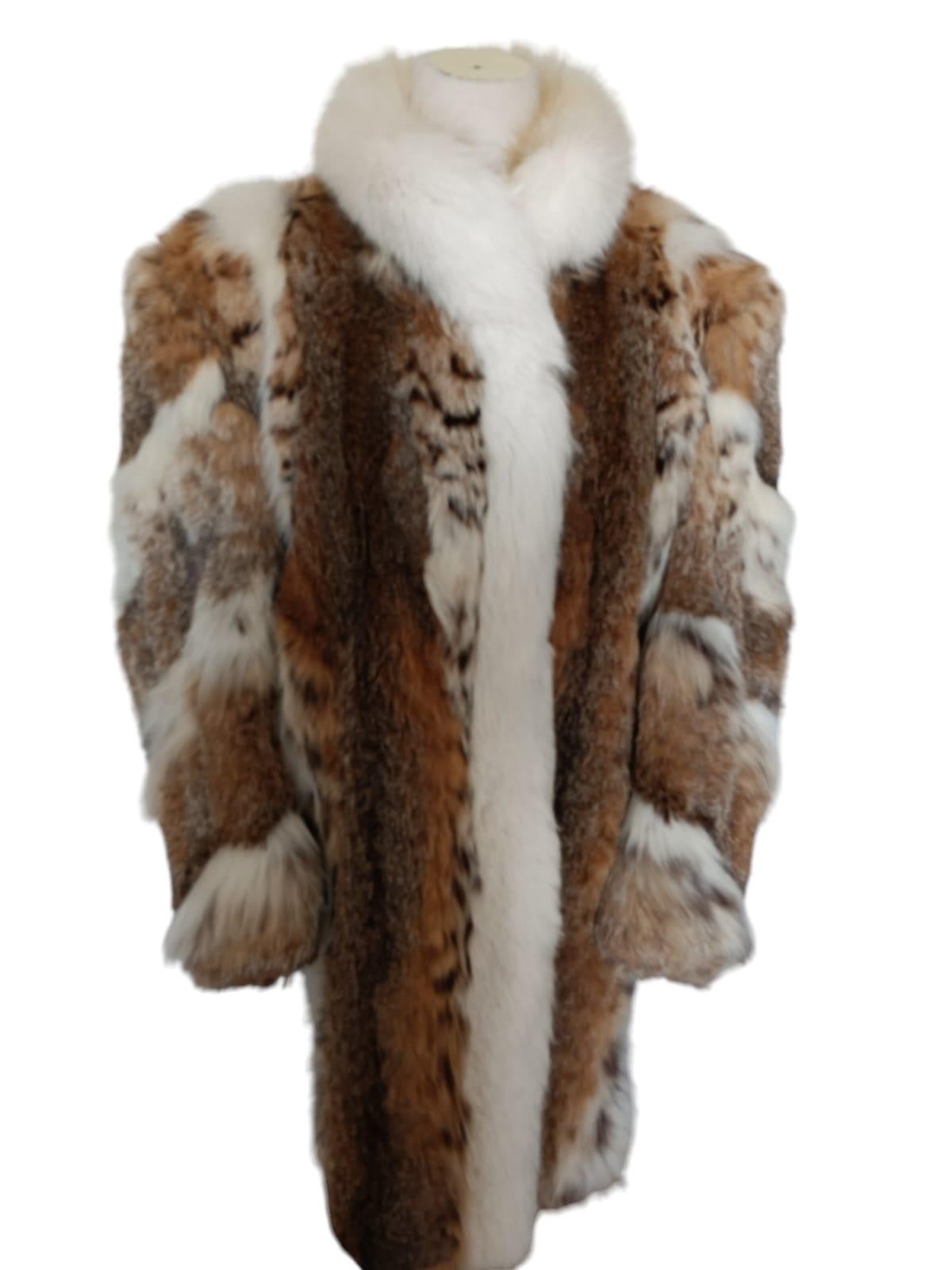 lightweight lynx fur coat size 12 L 2