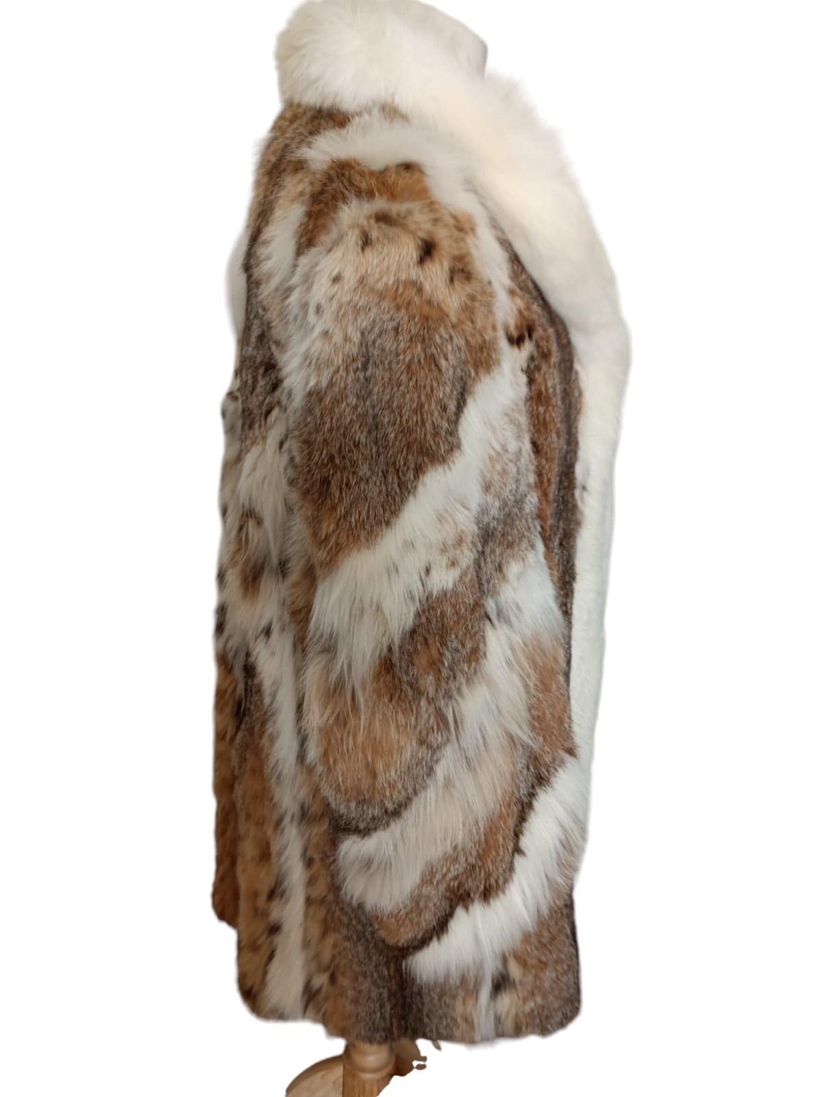 lightweight lynx fur coat size 12 L 3