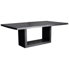 Cast Resin 'Apertura' Dining Table, Coal Stone Finish by Zachary A. Design