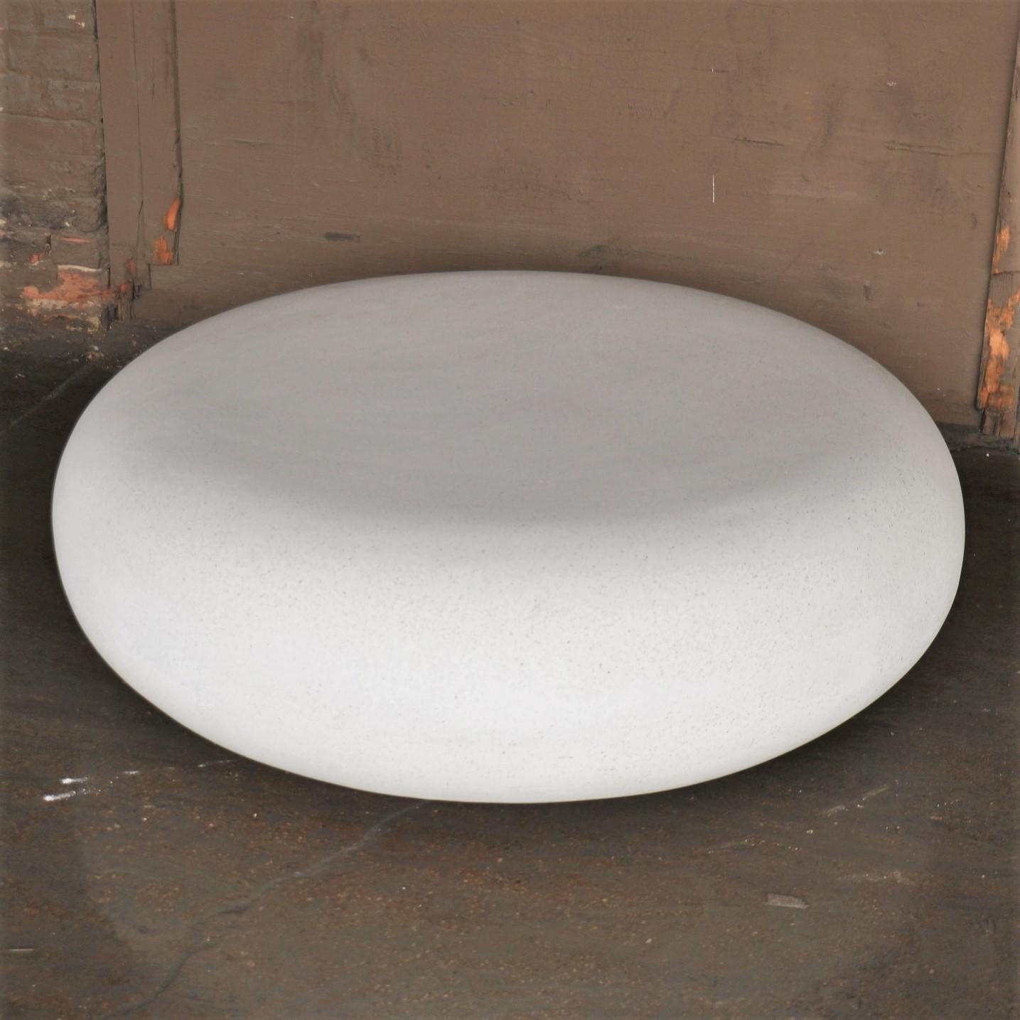 Minimalist Cast Resin 'Pebble' Low Table, White Stone Finish by Zachary A. Design For Sale
