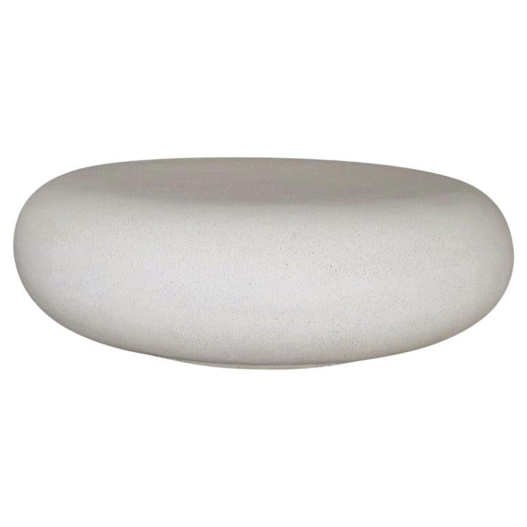 Cast Resin 'Pebble' Low Table, White Stone Finish by Zachary A. Design