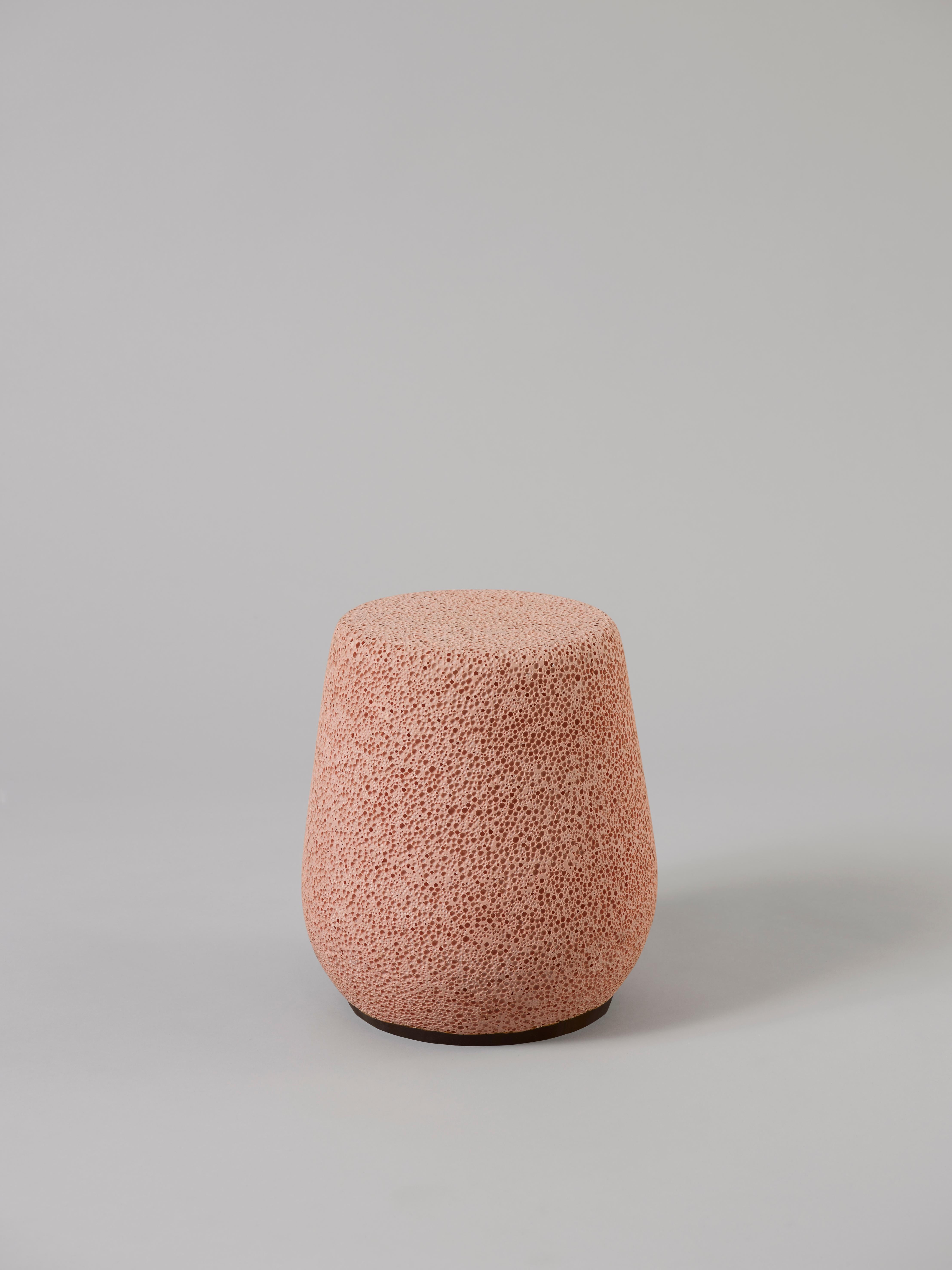Evoking a beehive or or an intriguing mineral like pumice stone, this ‘Lightweight Porcelain’ stool is part of Djim Berger’s ‘Lightweight Porcelain’ collection exclusively produced for Galerie BSL since 2010. Djim Berger is a graduate of the