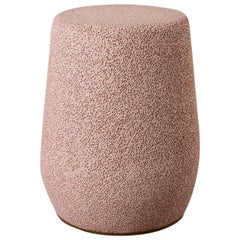 'Lightweight Porcelain' Stool and Side Table by Djim Berger, Boudoir Pink