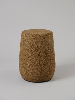 'Lightweight Porcelain' Stool and Side Table by Djim Berger, Coffee Brown