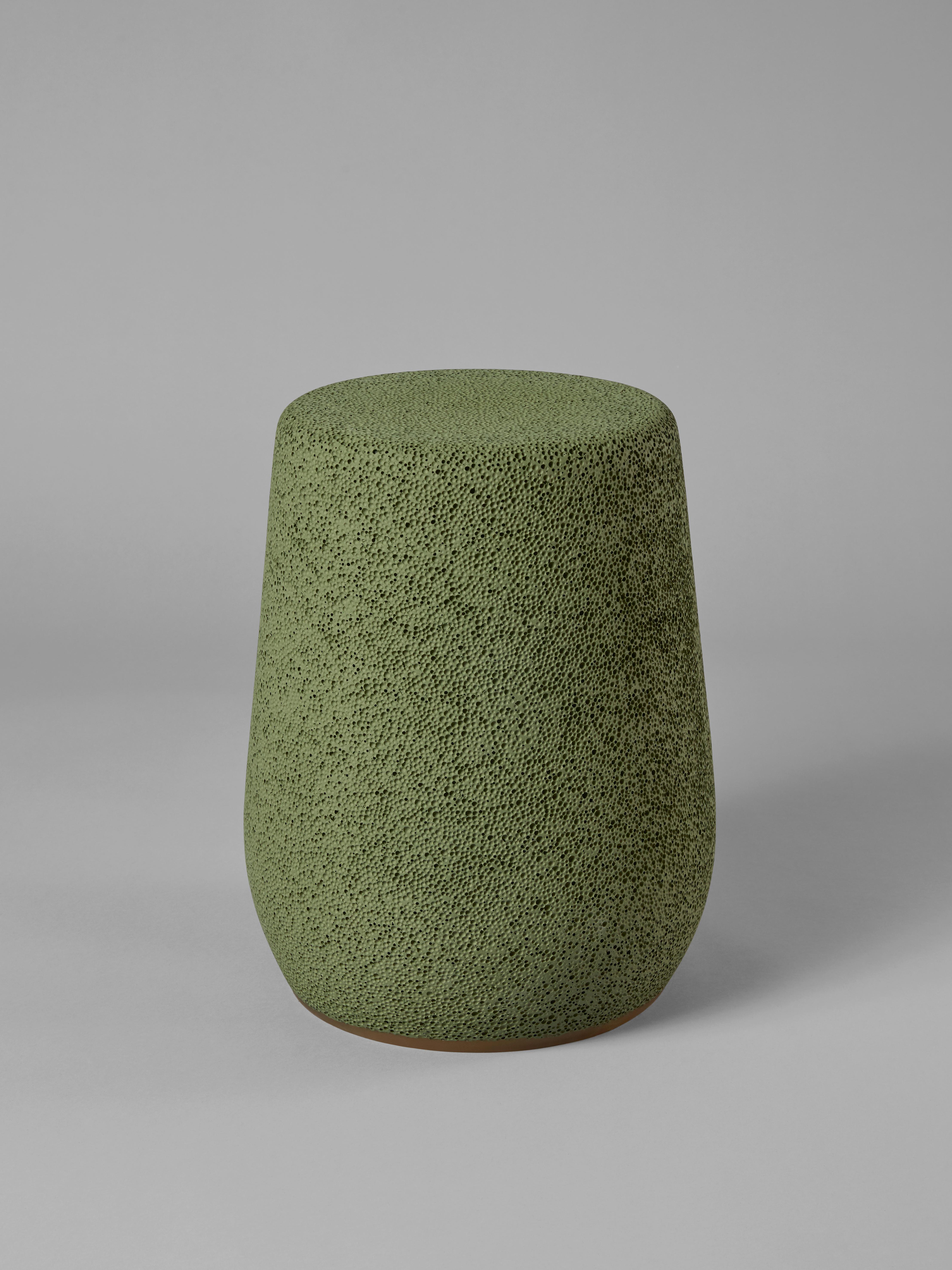 Evoking a beehive or or an intriguing mineral like pumice stone, this ‘Lightweight Porcelain’ stool is part of Djim Berger’s ‘Lightweight Porcelain’ collection exclusively produced for Galerie BSL since 2010. Djim Berger is a graduate of the