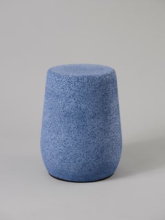 'Lightweight Porcelain' Stool and Side Table by Djim Berger - Dark Blue