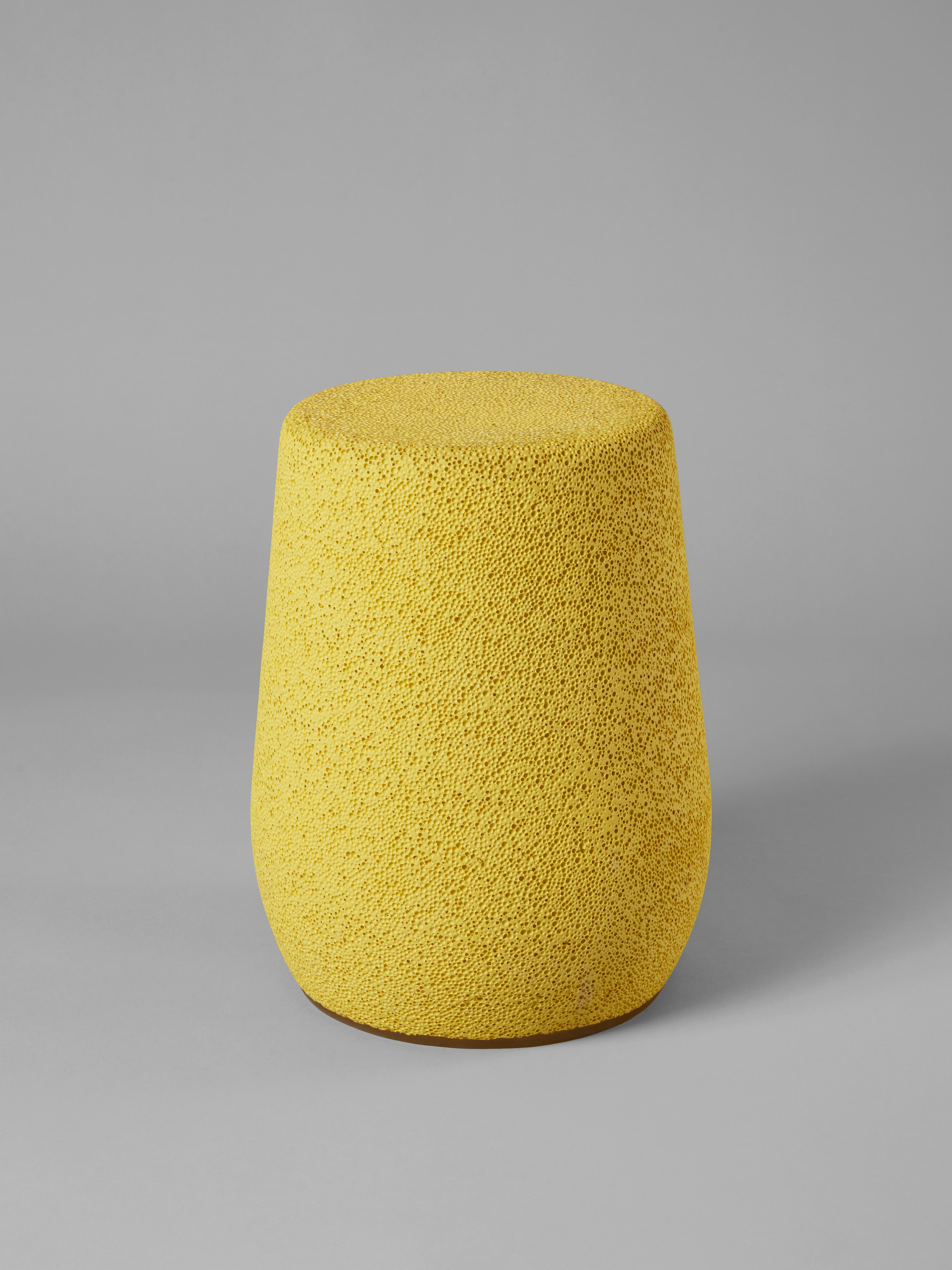 Evoking a beehive or or an intriguing mineral like pumice stone, this ‘Lightweight Porcelain’ stool is part of Djim Berger’s ‘Lightweight Porcelain’ collection exclusively produced for Galerie BSL since 2010. Djim Berger is a graduate of the