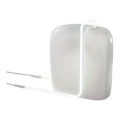 Ligne Light 2 - White Neon, Grey Glass, by Sabine Marcelis, Glass Table Lamp