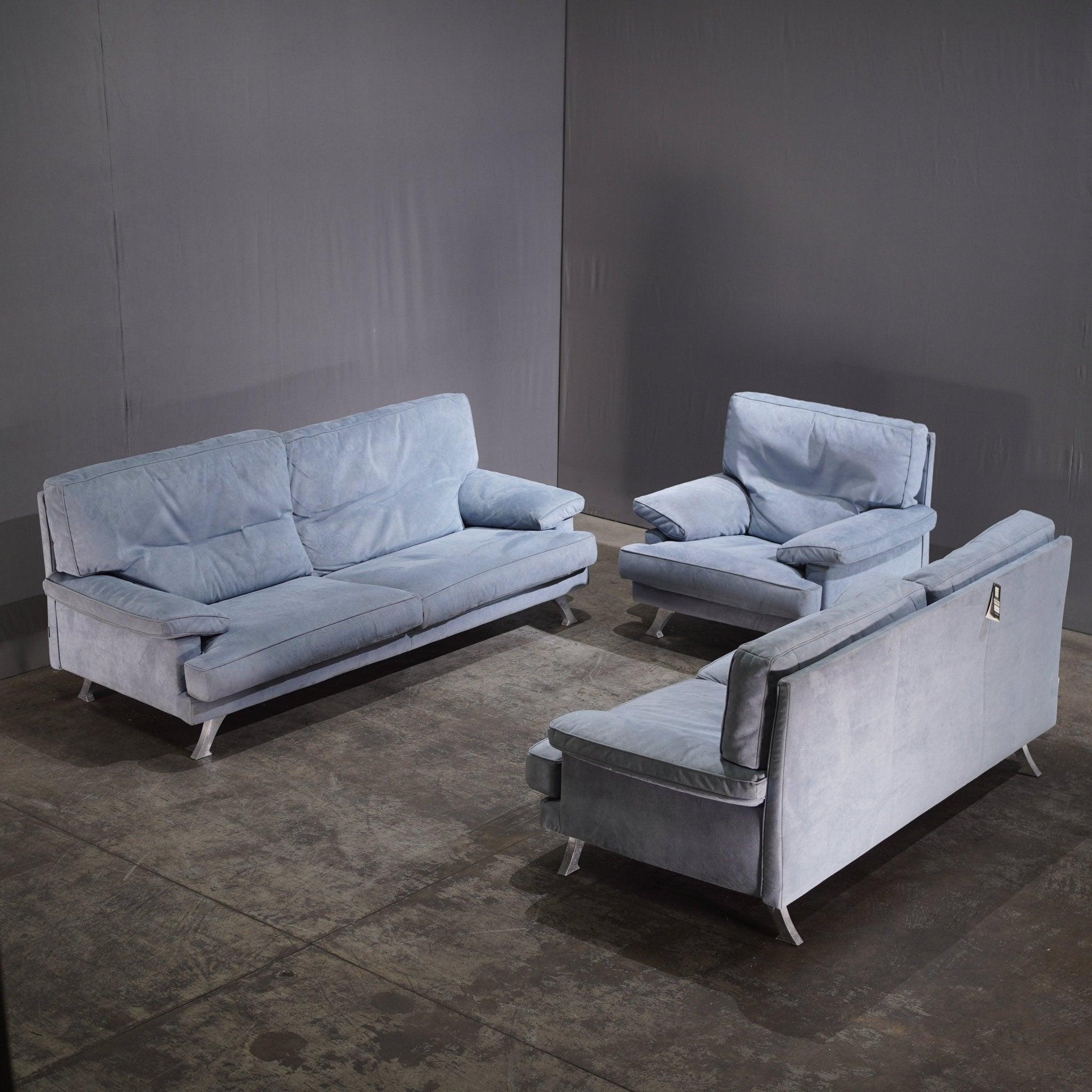Ligne Roset 3-Seater Sofa in Light Blue Fabric 1