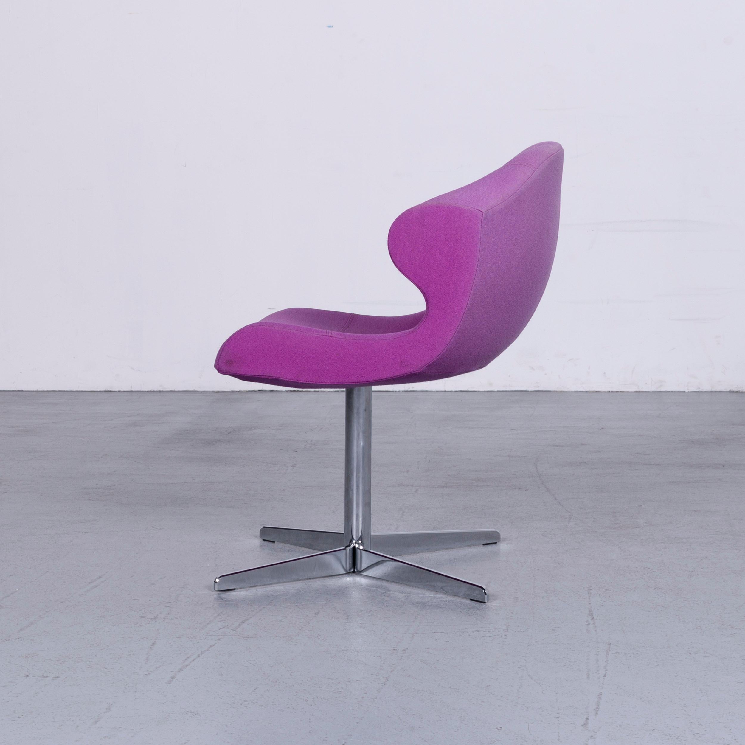 Ligne Roset Alster Designer Fabric Armchair Purple One-Seat Chair For Sale 4