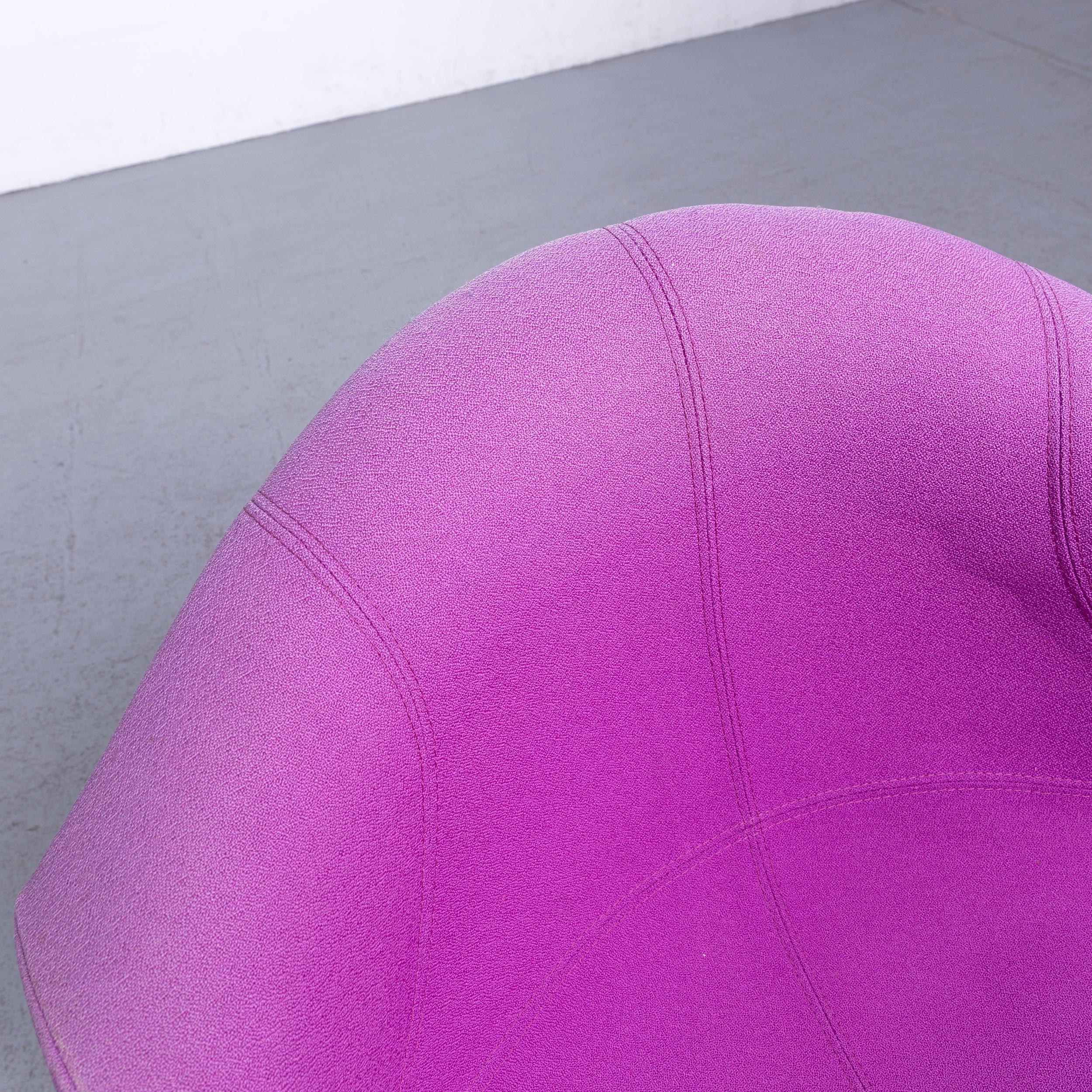 Ligne Roset Alster Designer Fabric Armchair Purple One-Seat Chair In Good Condition For Sale In Cologne, DE