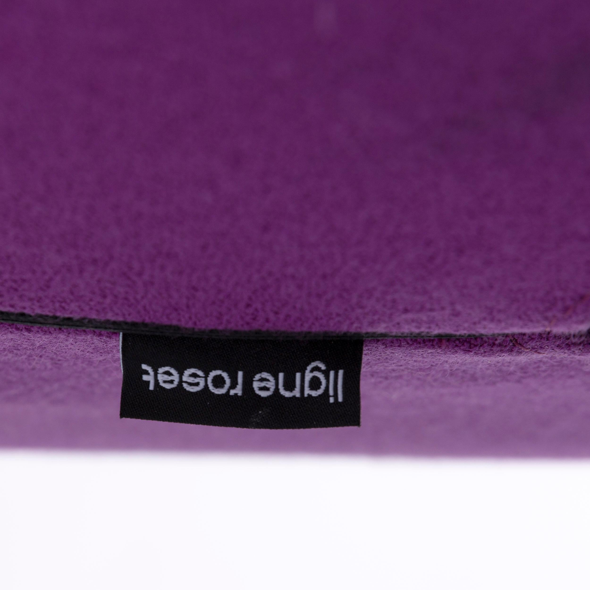 Ligne Roset Alster Designer Fabric Armchair Purple One-Seat Chair For Sale 1
