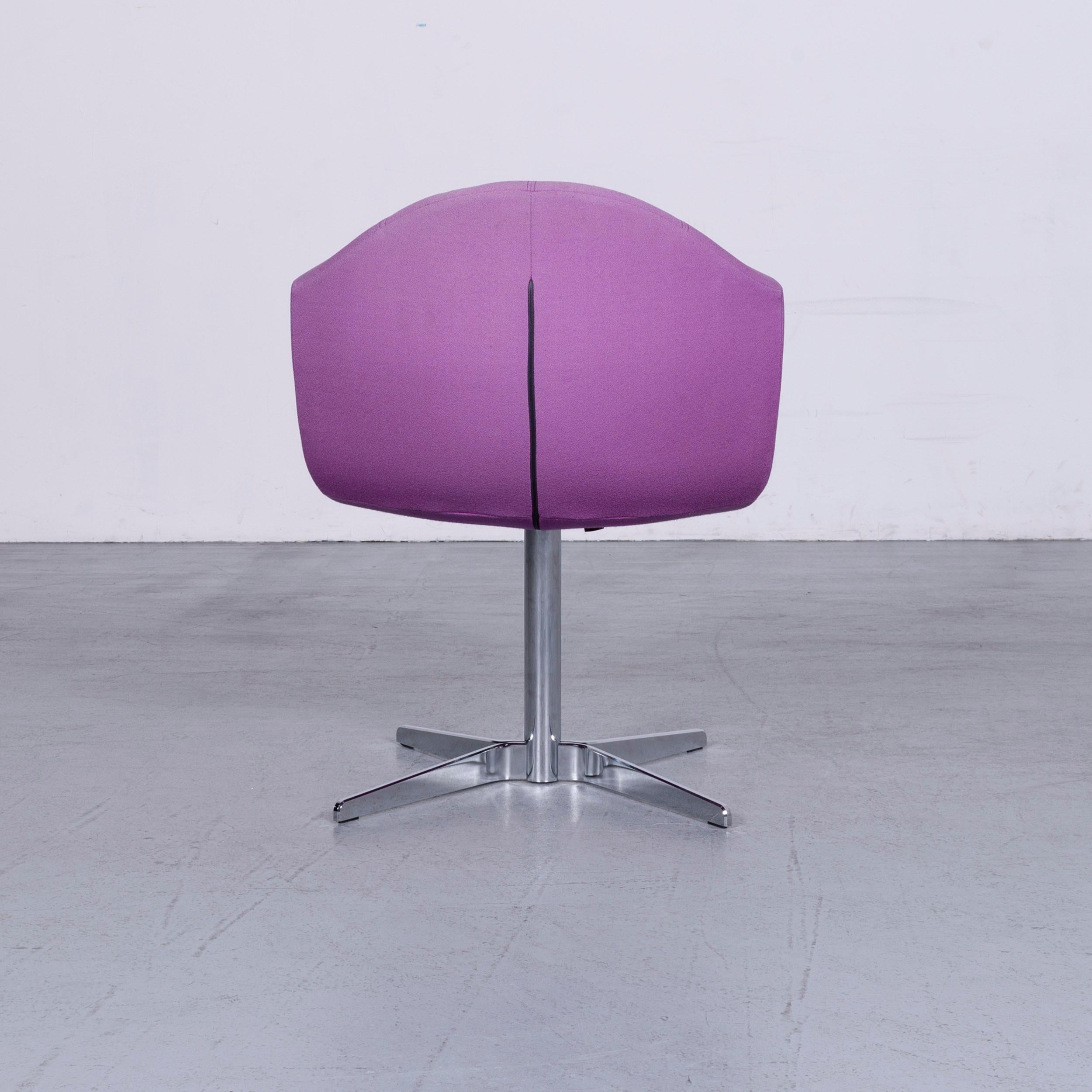 Ligne Roset Alster Designer Fabric Armchair Purple One-Seat Chair For Sale 3