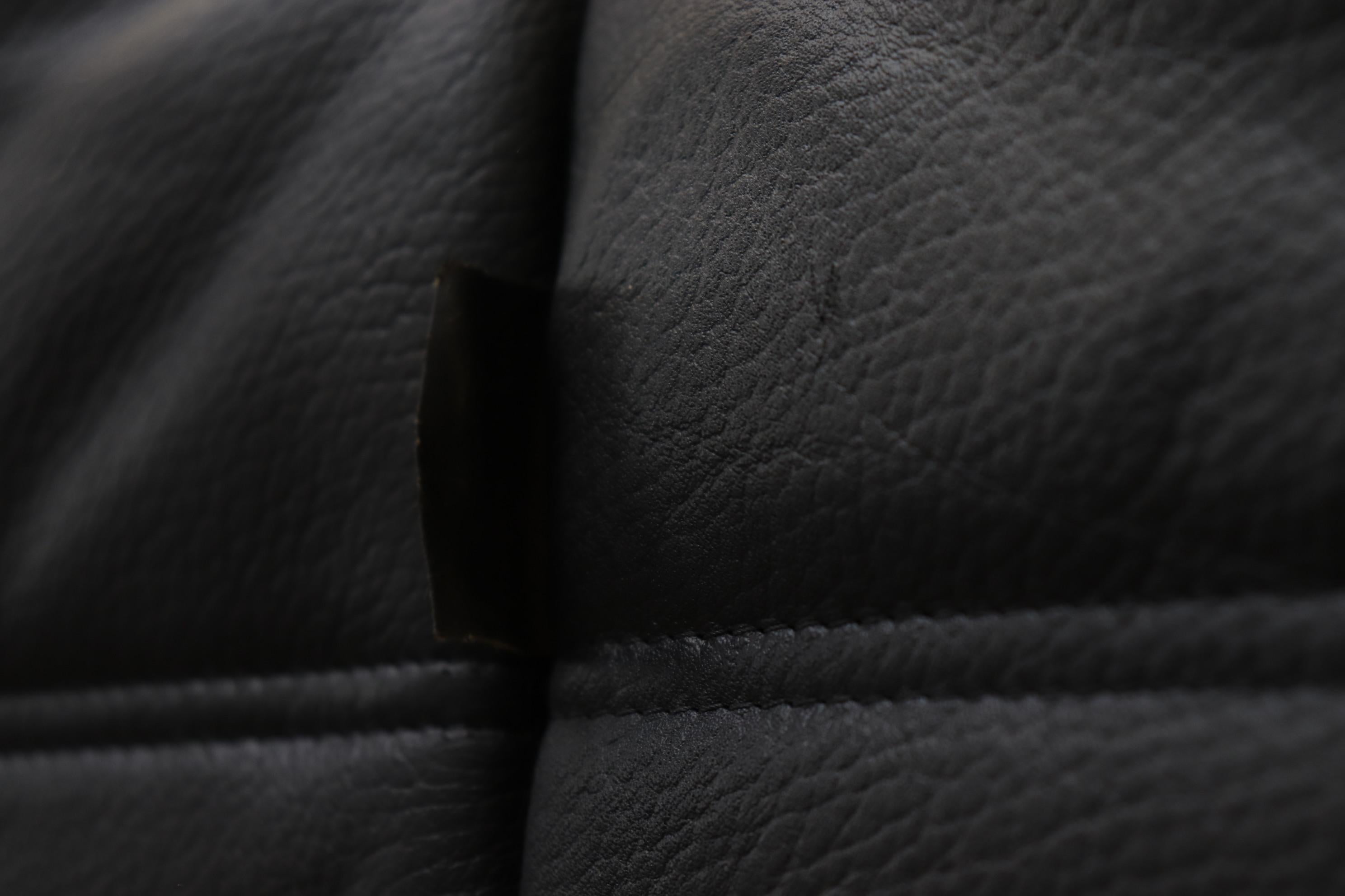 Ligne Roset Black Leather 'TOGO' Sofa 4