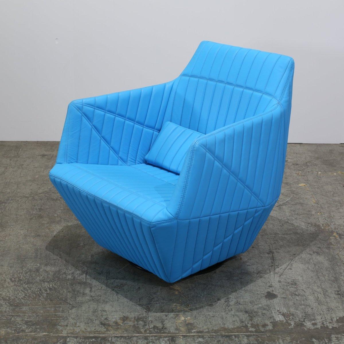 Ligne Roset Blue Facett Armchair by R. & E. Bouroullec For Sale 1